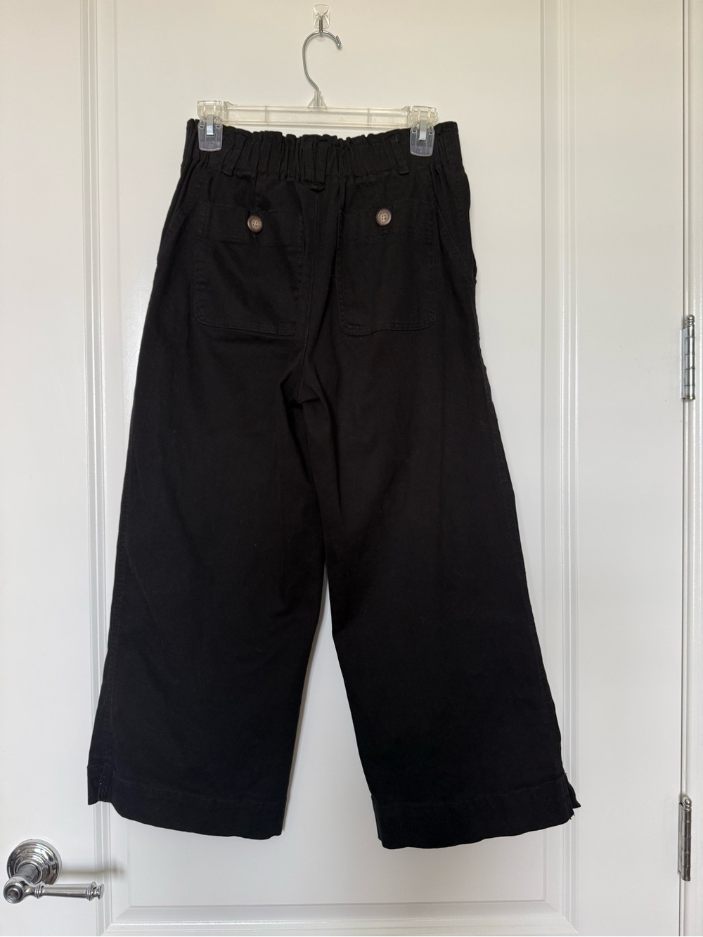 Democracy Black Cropped Wide-Leg Pants - Picture 4 of 5
